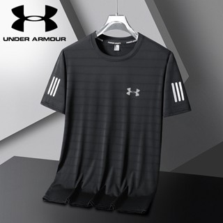 Under Armour เสื้อยืดคอกลม แขนสั้น ผ้าเรยอน แบบบางพิเศษ ระบายอากาศได้ดี แฟชั่นฤดูร้อน สําหรับผู้ชาย 2023 YQIW