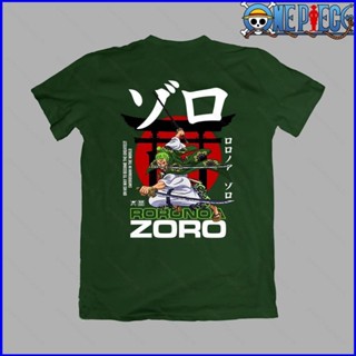 เสื้อยืดแขนสั้นลําลอง พิมพ์ลายกราฟฟิคอนิเมะ One Piece Roronoa Zoro GP1 ทรงหลวม แฟชั่นสําหรับผู้ชาย และผู้หญิง PG1