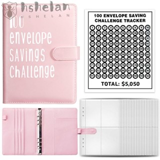 Hshelan ซองจดหมายหนัง 100 วัน แบบพกพา ประหยัดเงิน สําหรับคู่รัก