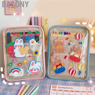 Bacony Tablet Storage Bag Multipurpose Large  Transparent Cartoon Cute  11in