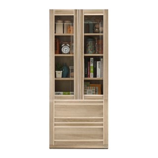 [กทม. 3-5 วัน ส่ง] SB Design Square ตู้โชว์ รุ่น Lybrary สีไม้อ่อน (79x34x185 ซม.) แบรนด์ KONCEPT FURNITURE