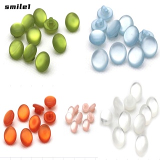 Smile กระดุมเรซิ่น รูปเห็ด 5 สี 11.5 มม. รูเดียว 5 สี สําหรับเด็ก 100 ชิ้น