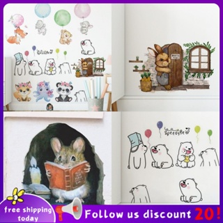 Se7ven✨Cartoon wall stickers painted stickers bunny stickers living room bedroom childrens room home wall decoration layout waterproof wall stickers