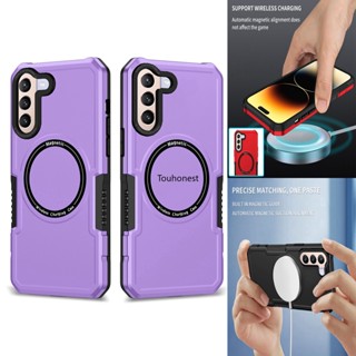 เคส For Samsung Galaxy S21 Plus เคส Samsung S23 Ultra Casing Samsung S21 Ultra Case Samsung S23 FE Case Samsung Note 20 Ultra Case Luxury Shockproof Fall Proof Magnetic Hard Phone Cover Cassing Cases Case โทรศัพท์มือถือแบบแข็ง