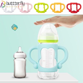 Buttterfly 2 ชิ้น ที่จับขวดนม ถ้วยน้ํา ป้องกันรั่ว ถ้วยดื่ม