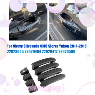 ฝาครอบมือจับประตูด้านนอก 4 ชิ้น 22923605 22929412 สําหรับ Chevy Silverado GMC Sierra Yukon 2014-2018 22929464 อะไหล่สํารอง