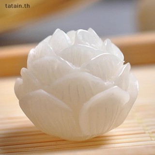 Tatain ลูกปัดแกะสลัก รูปดอกบัว ทรงหลวม DIY สําหรับทําเครื่องประดับ 1 ชิ้น