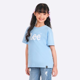 LEE KIDS เสื้อยืดแขนสั้นผู้ชาย / ผู้หญิง คอลเลคชั่น Iconic Logo ทรง REGULAR รุ่น LK F123UTSSN11 สีฟ้า