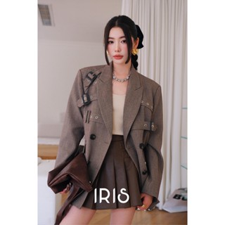 「สินค้าลิขสิทธิ์แท้」Iris Boutique IJ2023YD38 Cherry wood jacket เสื้อผ้าแฟชั่นผู้หญิง เจ็คเก็ต