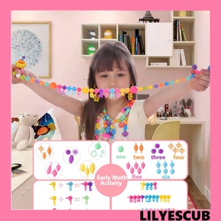 Lilyescub ลูกปัดป๊อป ขนาดใหญ่ หลากสี สําหรับทําเครื่องประดับ สร้อยคอ แหวน สร้อยข้อมือ DIY 500 ชิ้น