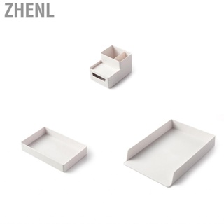 Zhenl Desk Shelf Organizer Large  A4 Size DIY Assembly Durable ABS Resin Desktop File