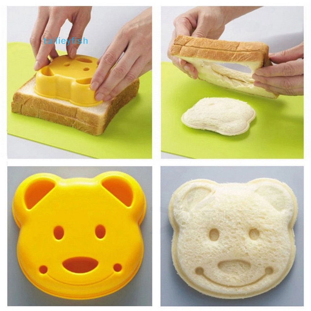 tuilieyfish สัตว์น่ารักแซนวิชเครื่องตัดแม่พิมพ์หมีสุนัขรูปร่างเค้กขนมปัง Toast Maker IH