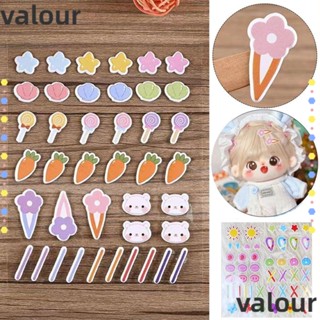 Valour กิ๊บติดผมตุ๊กตาเจ้าหญิงน่ารัก DIY สําหรับเด็ก 3 แผ่น