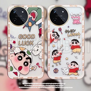 เคสโทรศัพท์มือถือ ซิลิโคนนุ่ม ใส ลายการ์ตูนชินจัง อุลตร้าแมน สําหรับ Realme 11 NFC 4G Realme 11x 5G Realme 11 Pro Realme11 Pro+ 5G New 2023 Realme11 5G