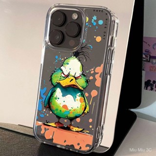 เคสโทรศัพท์มือถือใส แบบนิ่ม ลายเป็ด กันกระแทก สําหรับ iPhone 15 Pro Max 15 Plus 14 Pro Max 14 Plus 13 Pro Max 13 Pro 11 Pro Max11 X XR Xs Max 7 Plus 8 Plus 2020 เคสโทรศัพท์ TPU