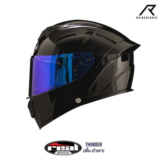 หมวกกันน็อค REAL Helmets Thunder พื้น ดำ