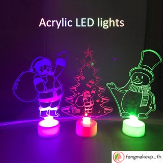 โคมไฟ LED อะคริลิค หลากสีสัน สําหรับตกแต่งคริสต์มาส