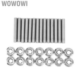 Wowowi Engine Cylinder Head Stud Set  Bolts 14pcs Durable Stainless Steel for BBC 348 396 402 409 Big Block Engines