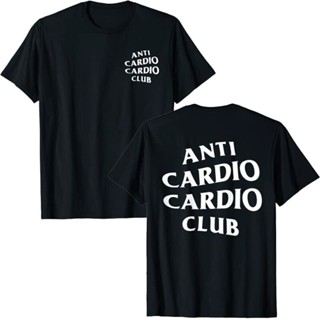 เสื้อยืด พิมพ์ลายกราฟฟิค Cardio Club T Gym Life Sayings ป้องกันการบาดเจ็บ สําหรับออกกําลังกาย