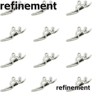 Refinement ชาร์มนักกีฬา โลหะผสมเงิน 1.18*0.43 นิ้ว 100 ชิ้น