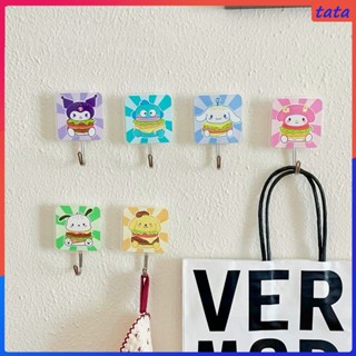 ตะขอแขวนห้องน้ำ อะคริลิค Traceless Door Punch-Free Dog Culomi Sanrio Hook Parchia Hook น่ารัก (tata.th)