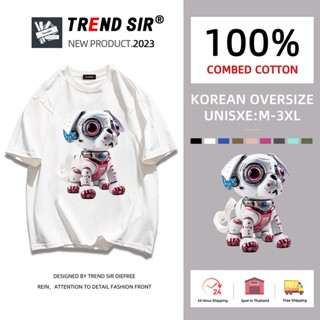 TrendSir🌻มาใหม่🌻 เสื้อยืด สไตล์เกาหลี🍓 สตรีท oversize🍒 เสื้อยืดลายการ์ตูน⭐ไซส์ใหญ่ 7สี M-3XL