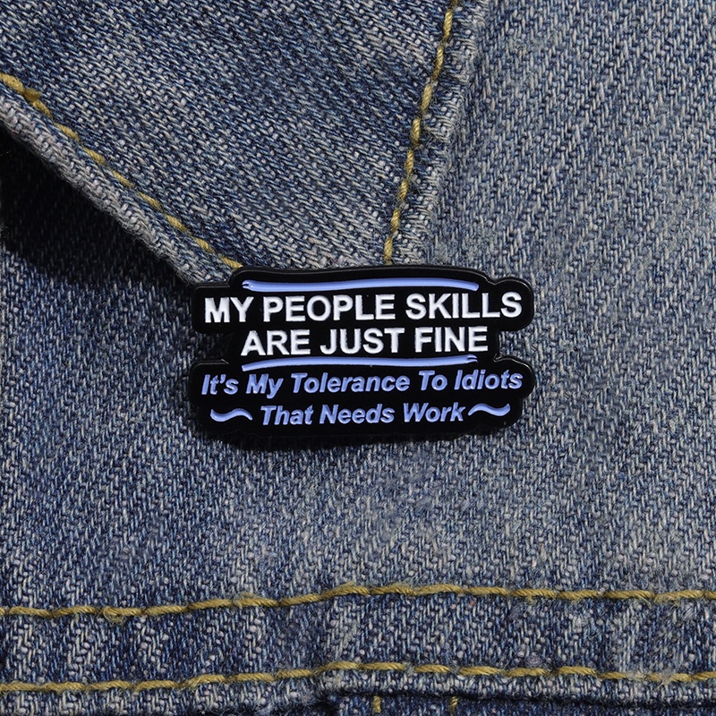 เครื่องประดับ เข็มกลัด โลหะผสม รูปข้อความ Emotional Expression Statement สําหรับเพื่อน เสื้อผ้า - รูปที่ 6