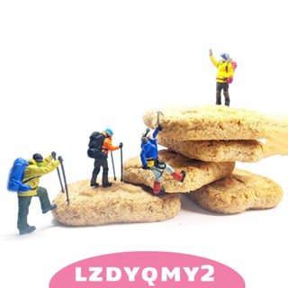 [Lzdyqmy2] ฟิกเกอร์คนปีนเขา ขนาดเล็ก 1:87 DIY 4 ชิ้น