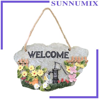 [Sunnimix] ป้ายต้อนรับเรซิ่น สําหรับตกแต่งประตูหน้าบ้าน ในร่ม กลางแจ้ง