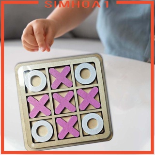 [Simhoa1] Tic TAC Toe บอร์ดเกมกระดานไม้ สําหรับเด็ก ครอบครัว