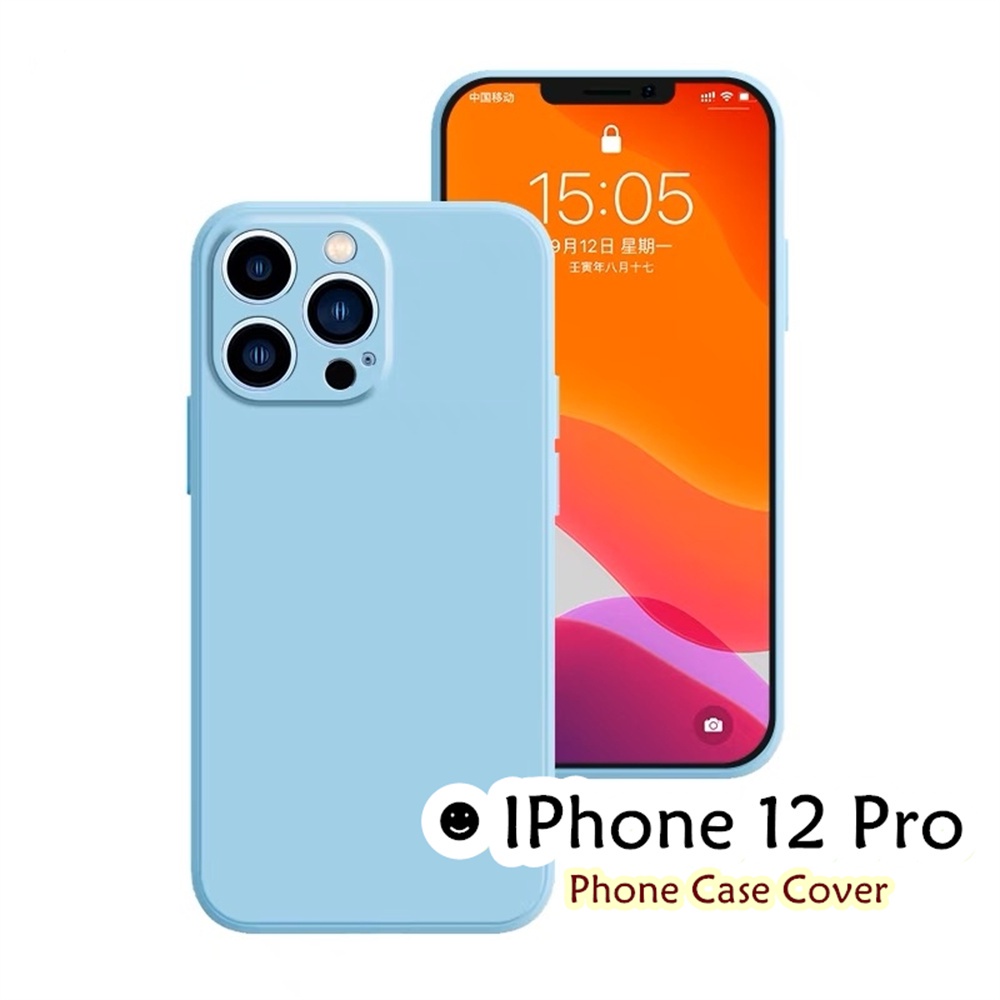 Case HomeFor IPhone 12 Pro Case Sense of Premium Silicone Full Case Classic Solid Color Phone Case C