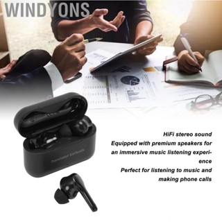 Windyons Translator Earbuds   5.0 Dual Mode Long  Life 71 Languages Stereo for Learning Business