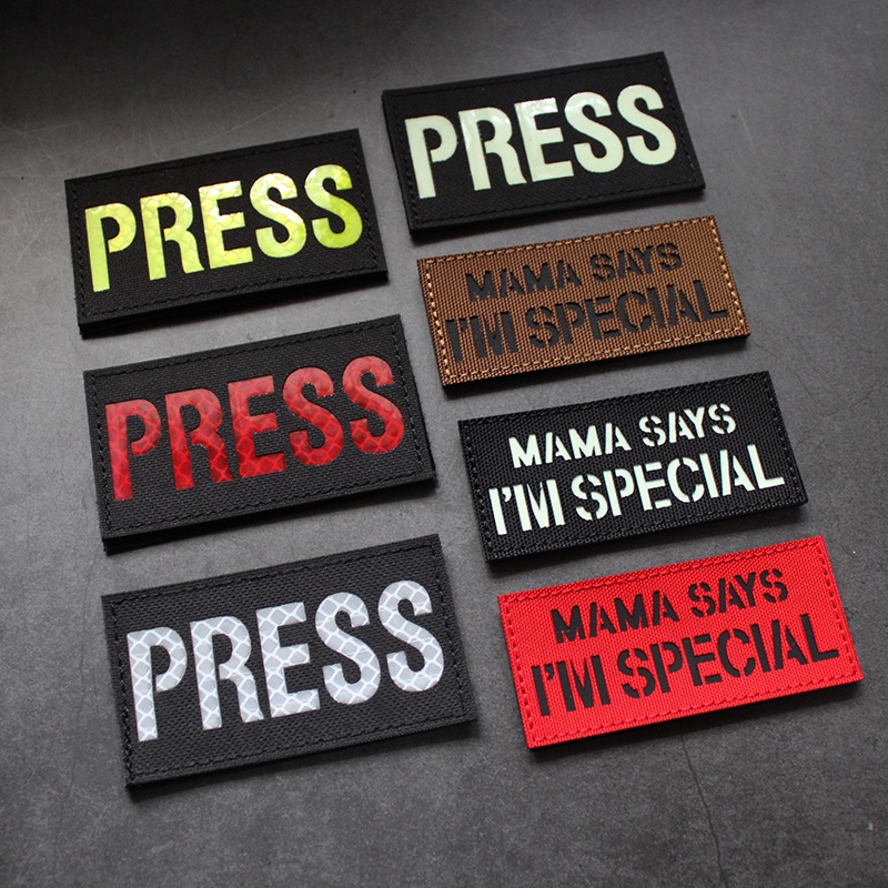 Velcro Armband MEDIC สะท้อนแสง Luminous PATCH ยุทธวิธี Morale Badge K9 แพ็คสติกเกอร์