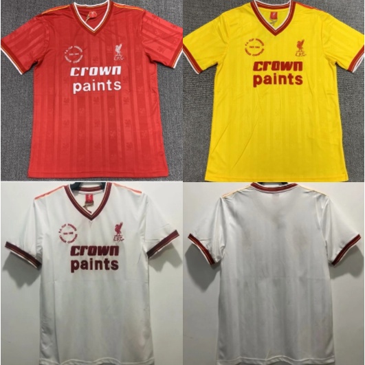 เสื้อกีฬาแขนสั้น ลายทีมชาติฟุตบอล Liverpool 1985-1986 ชุดเหย้า คุณภาพสูง สไตล์เรโทร