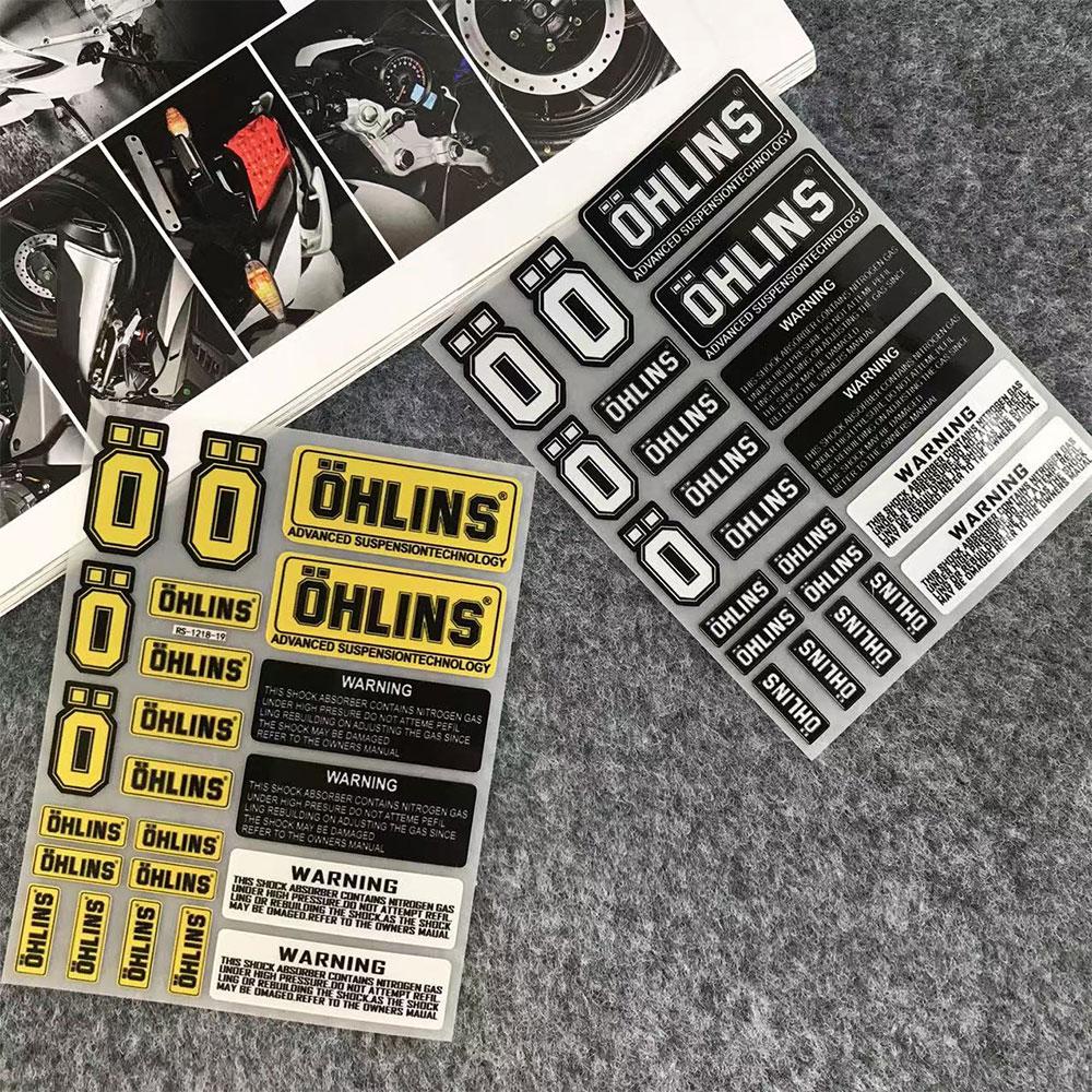 สติกเกอร์ Ohlins - Ohlins สีโปร่งใส กันน้ํา แบบเปลี่ยน 1 ชุด