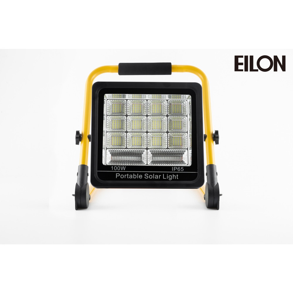 EILON สปอร์ตไลท์โซล่าร์เซลล์แบบพกพา พับได้ 100W รุ่น GY-YTH-TGD-A-100W แสงสีขาว+แฟลช