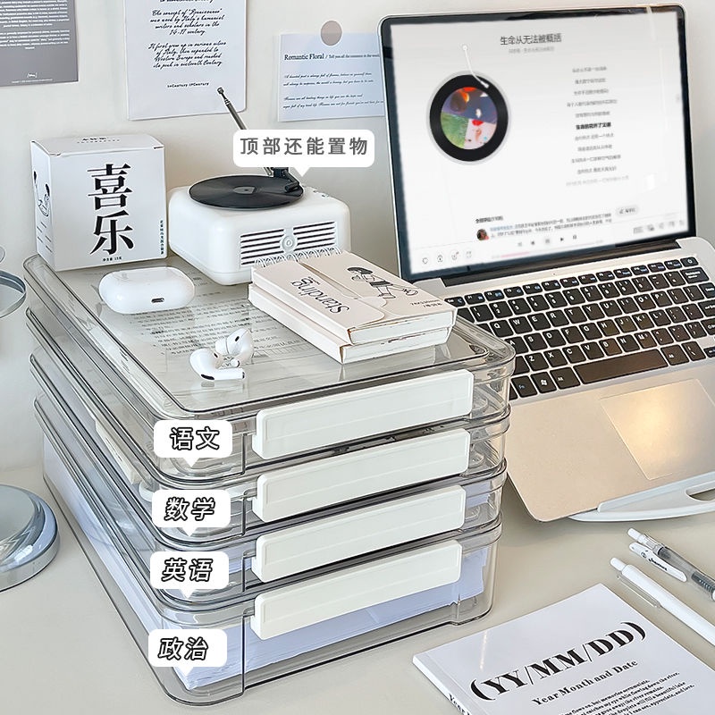 กล่องพลาสติกใส ขนาด a4 สําหรับใส่จัดเก็บเอกสาร หนังสือเรียนจบ โรงเรียนมัธยมต้น - รูปที่ 2