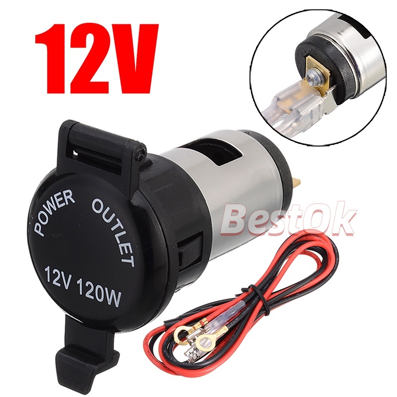 อะแดปเตอร์ซ็อกเก็ตที่จุดบุหรี่ 120-250W 2 แบบ กันน้ํา สําหรับรถจักรยานยนต์ รถบรรทุก สูบบุหรี่