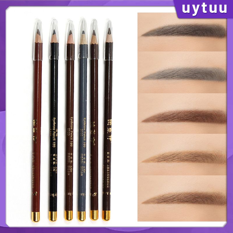 Uytuu ดินสอเขียนคิ้ว 1 ชิ้น อุปกรณ์แต่งหน้า (ธรรมชาติ กันน้ำ กันเหงื่อ ติดทนนาน ไม่เปลี่ยนสีง่าย)