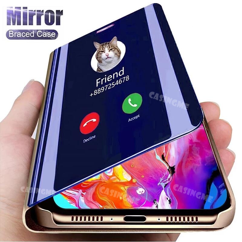 เคสโทรศัพท์มือถือหนัง ฝาพับกระจก กันกระแทก พร้อมที่ตั้งวาง สําหรับ Honor 90 Lite 5G 90 Lite 90 90Lit