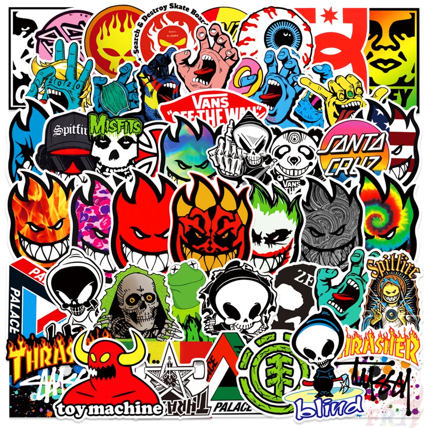 สติกเกอร์แฟชั่น ลายแบรนด์ตลก Series 01 สติกเกอร์แฟชั่น กันน้ํา DIY 50 ชิ้น/เซต