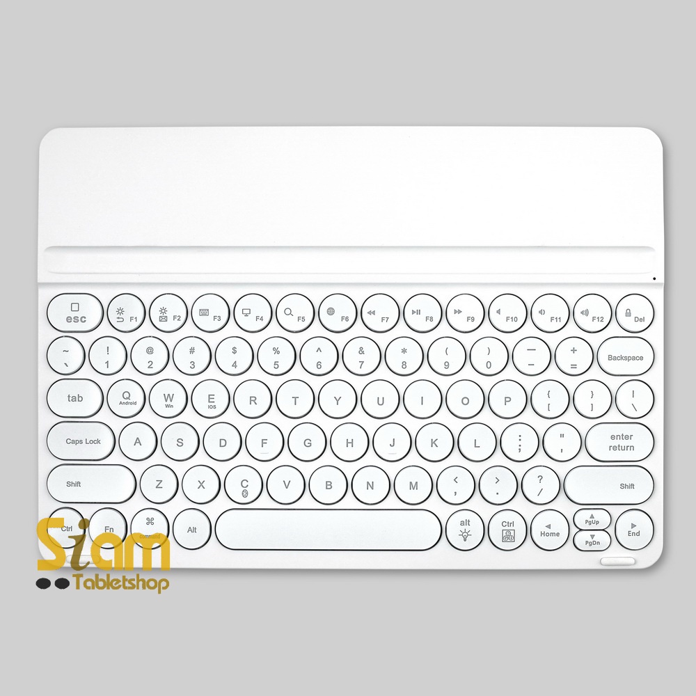 [แป้นอังกฤษ] Keyboard คีย์บอร์ด บลูทูธ สำหรับ ไอแพด แท็บเล็ต Samsung Huawei ขนาด 28 x  19.5 ซม.