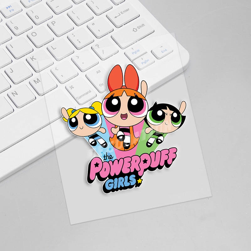 the Powerpuff Girls Automobile Sticker Electric Motorcycle Cute Personality Cartoon Car Stickers Waterproof and Sun Protection Decorative Stickers vKO7