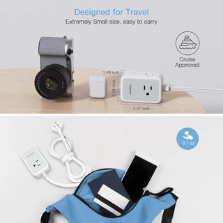 TESSAN สายไฟต่อพร้อม USB+Type C, รางปลั๊กไฟแบบพกพาสายไฟคุณภาพสูง