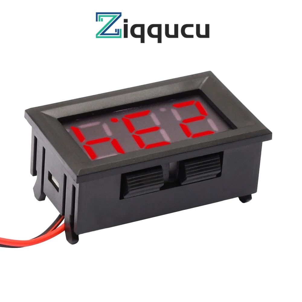 Ziqqucu โวลต์มิเตอร์ 0.56 นิ้ว LED DC ดิจิทัล 3 สาย 4.5V-30V เครื่องทดสอบแรงดันไฟฟ้าแบตเตอรี่ แบบเดี่ยว