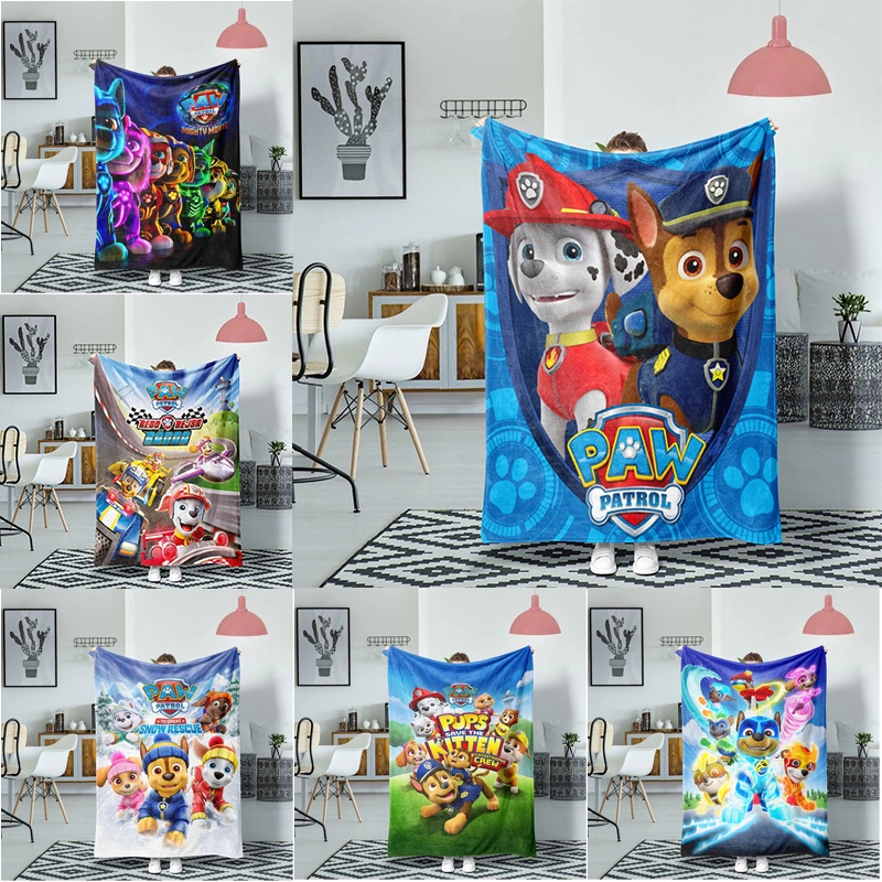 ผ้าห่มสักหลาด พิมพ์ลาย PAW Patrol เหมาะกับของขวัญ สําหรับครอบครัว และเพื่อน