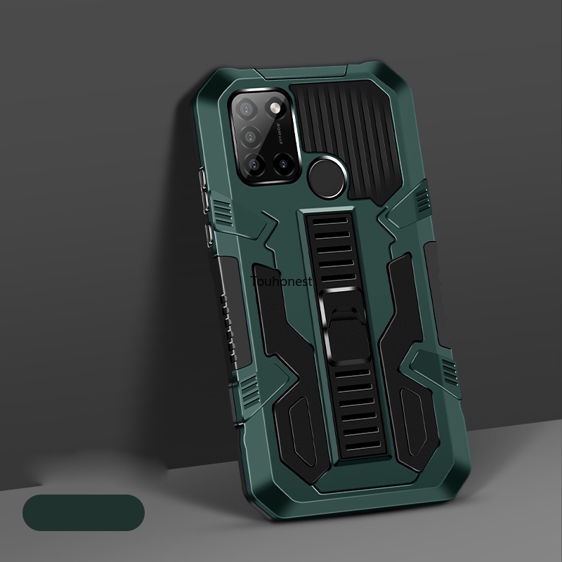 เคส For Realme C17 เคส Realme 7i เคส Realme C11 Casing Realme C20 Case Realme C33 Case Realme C55 Case Realme C15 C12 Case Realme 5 Pro 5i 5S Case Realme 6i C3 Case Cool Luxury Shockproof Vanguard Fighter Stand Phone Cover Cassing Case XZ โทรศัพท์มือถือ