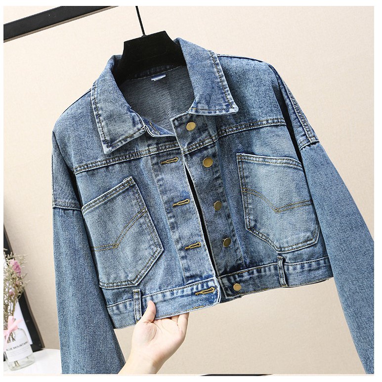 เสื้อแจ็กเก็ตยีน แขนยาว แฟชั่น