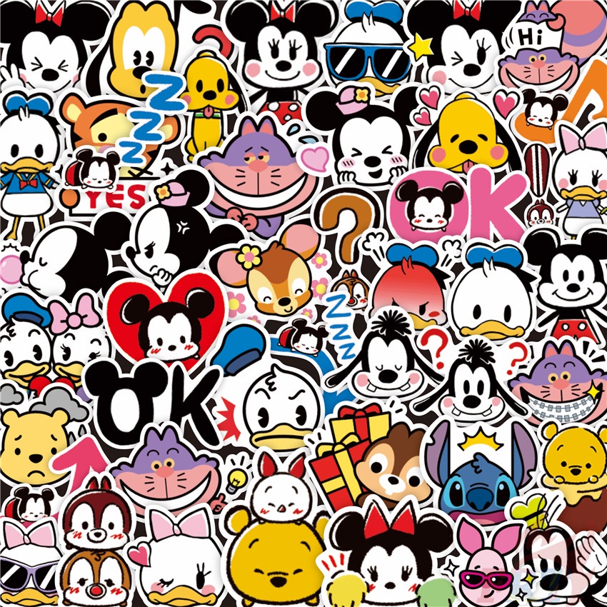 80Pcs/Set ❉ D-Cartoon TsumTsum . Q Funny Emoji Series 01 Stickers ❉ DIY Fashion Doodle Decals Sticke