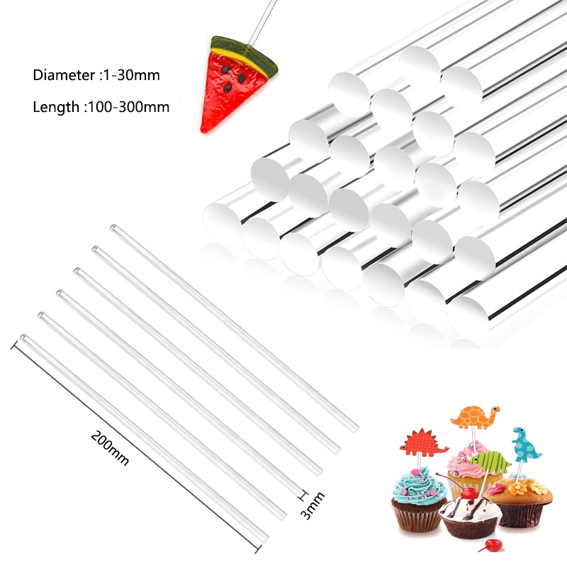 1/5/10Pcs Acrylic Rods Clear Transparent Plexilgass Organics DIY Architectural Model Material